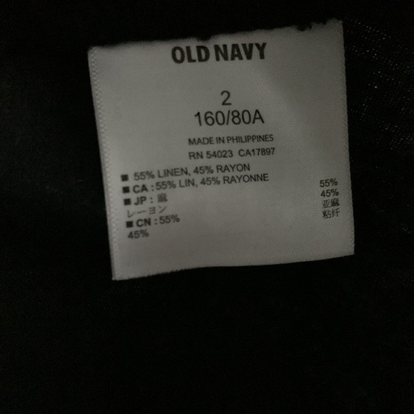 Old Navy Black Strapless Linen Dress - Picture 3 of 7